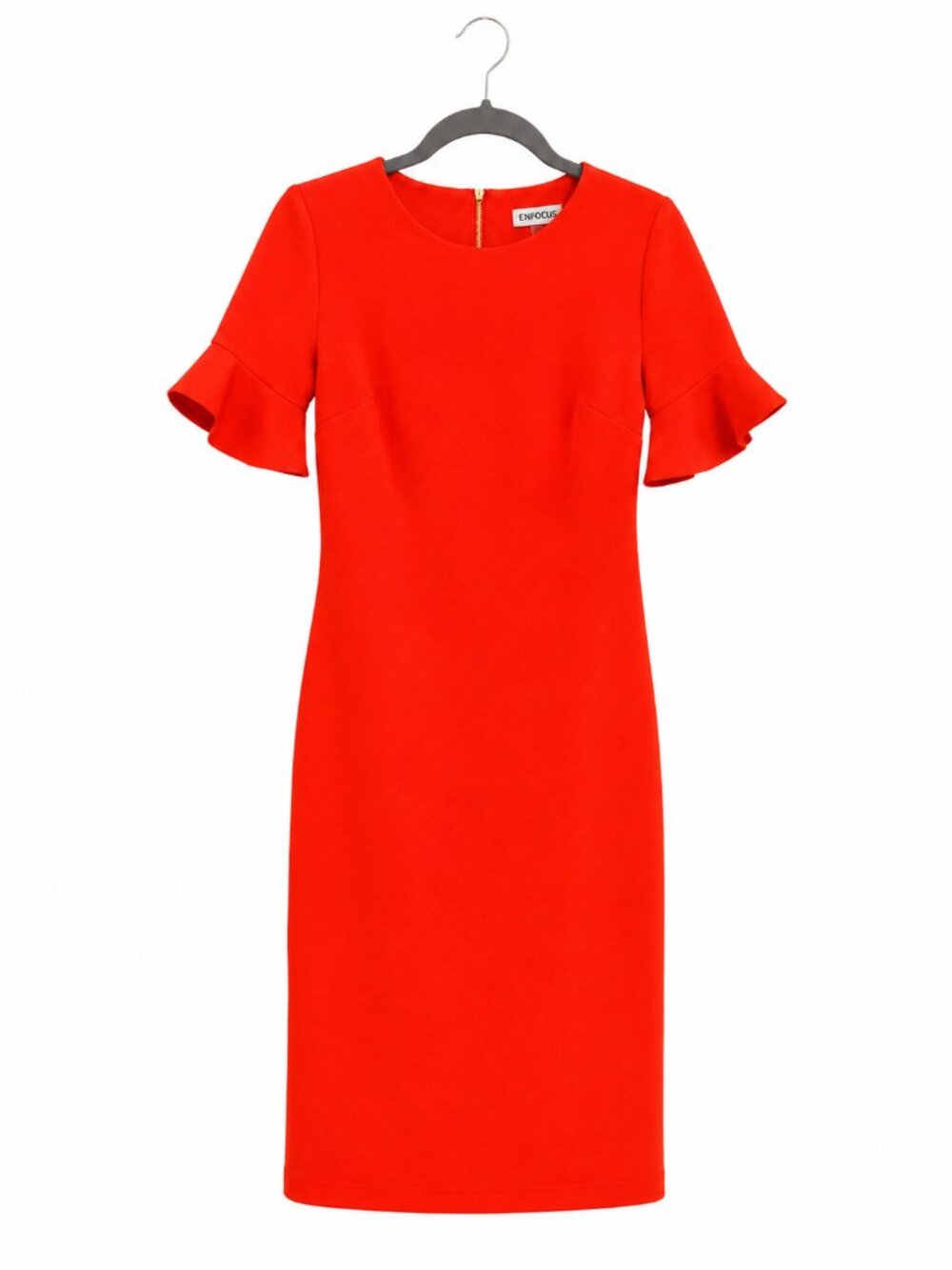 Calvin Klein Bright Orange Sheath Dress